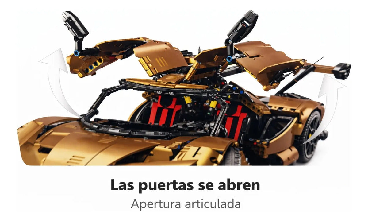 Super Car Hypercar De Bloques Rc 3668 Piezas Escala 1:8