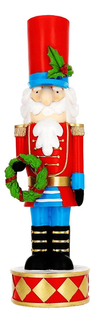 Soldado Cascanueces Lluvia Tricolor Navidad Mágica 36 cm