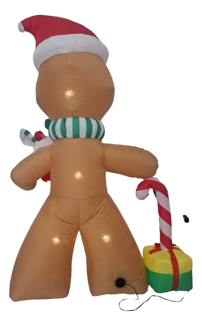 Inflable Navideño Galleta De Jengibre Marca Lluvia