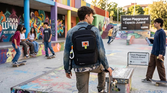Mochila Escolar Lluvia Negra Premium Resistente Al Agua