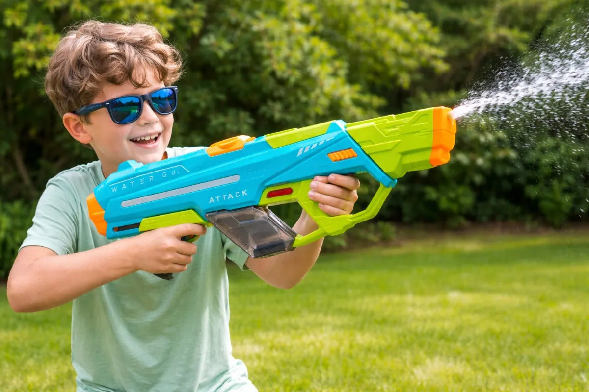 Pistola De Agua Con Efecto De Luz Y Motor Eléctrico Potente