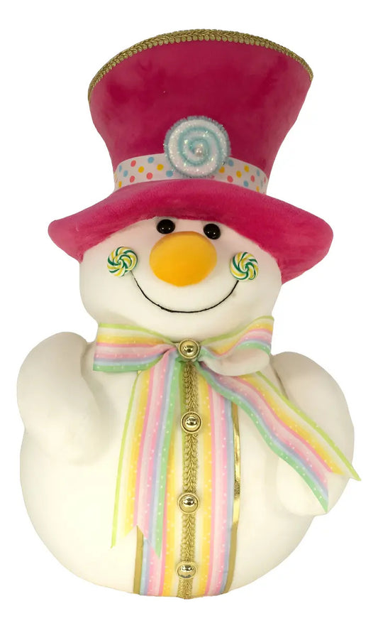 Decoracion Navideña Muñeco De Nieve Candy Land 50x30x30 Cm