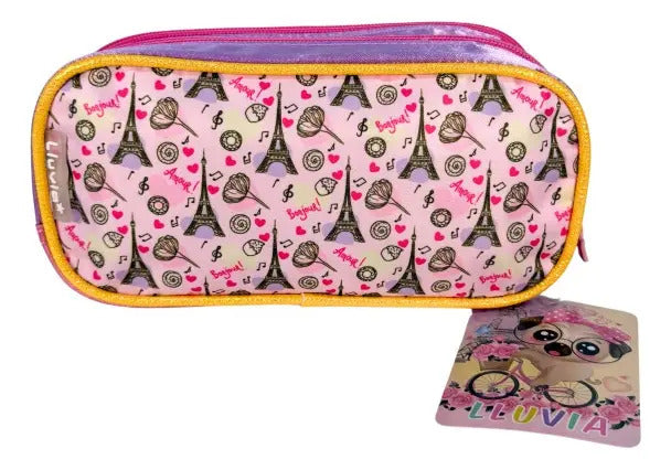 Mochila Primaria Set 3 Piezas Marca Lluvia Perrito Pug