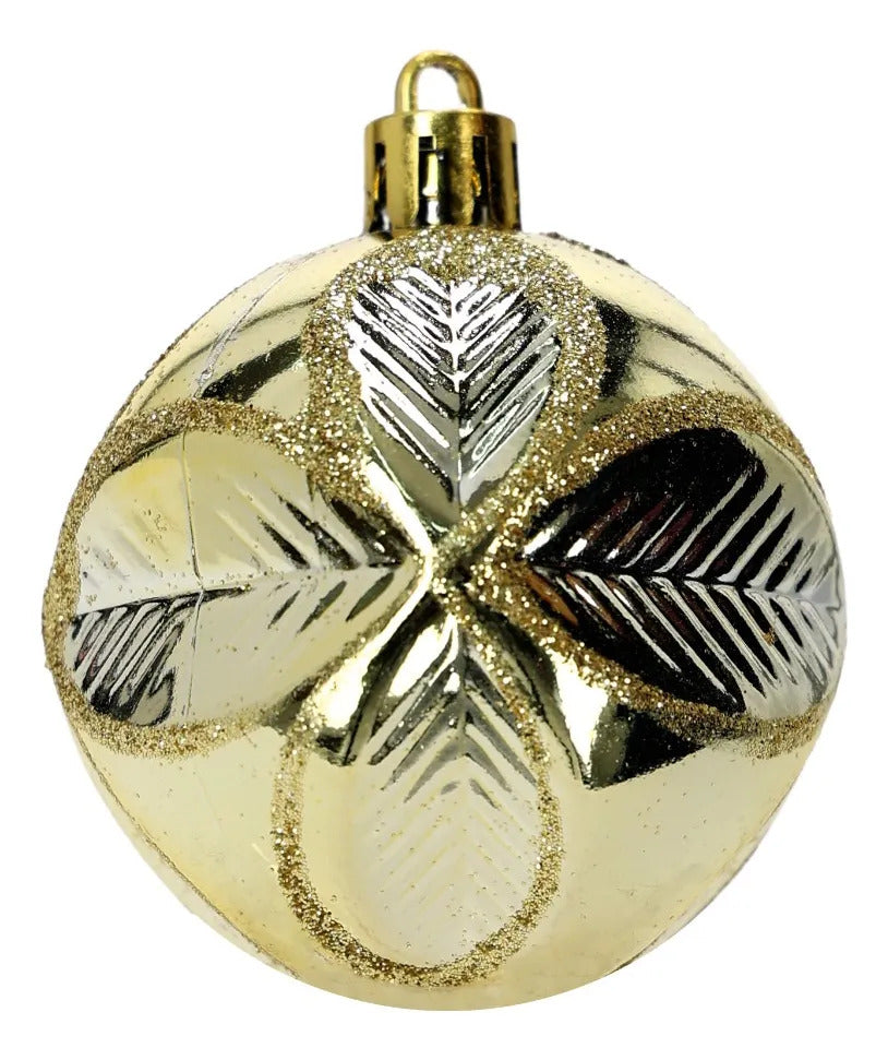 Set Navideño lluvia Dorado Champagne 28 Piezas Elegantes