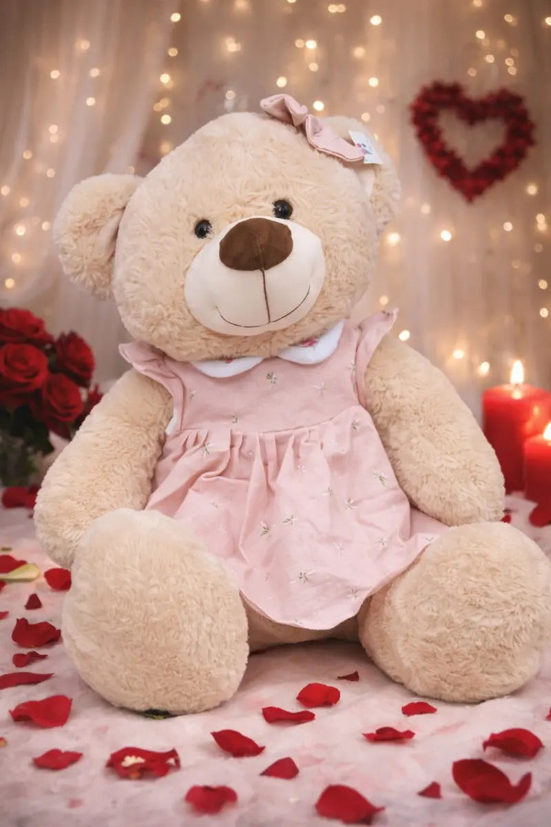 Peluche De Osa Grande Con Vestido 50x42x43 Cm Candy Toys