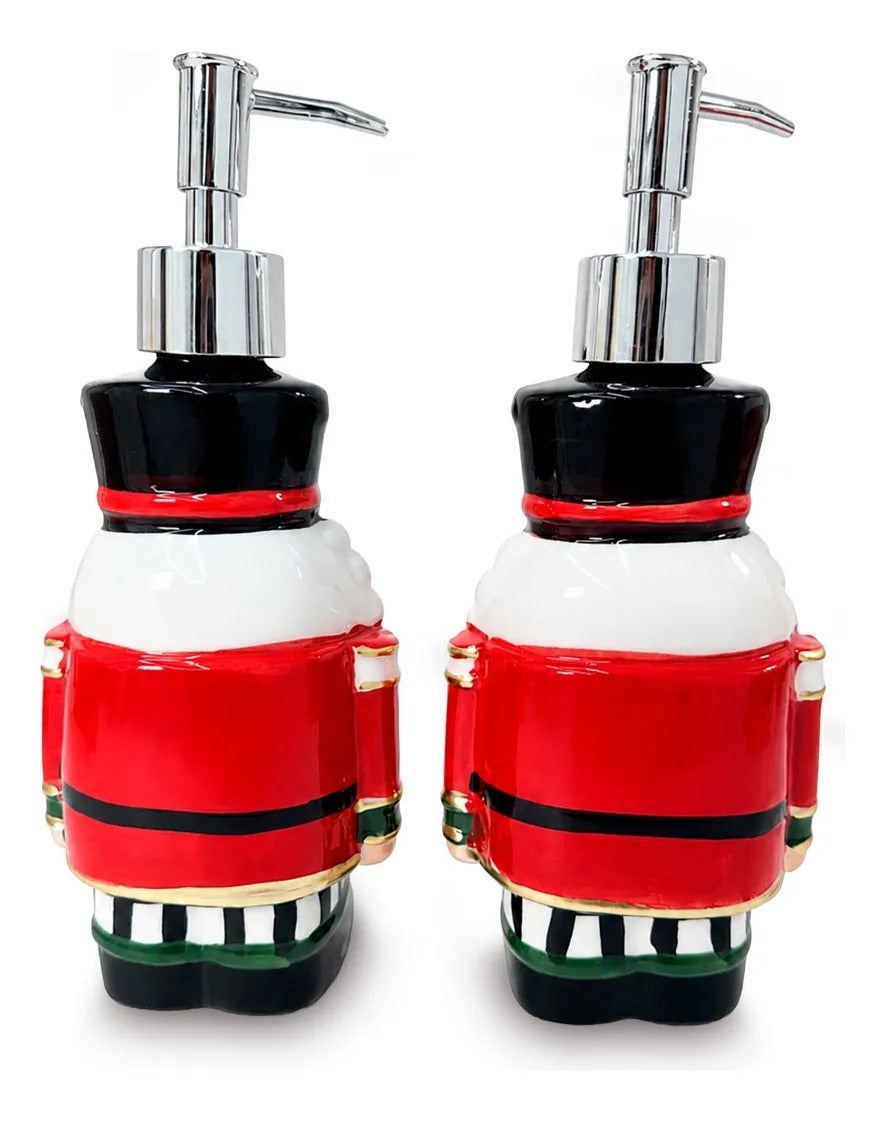 Set 2 Jaboneras Lluvia Lights Cascanueces Navideños 300 Ml