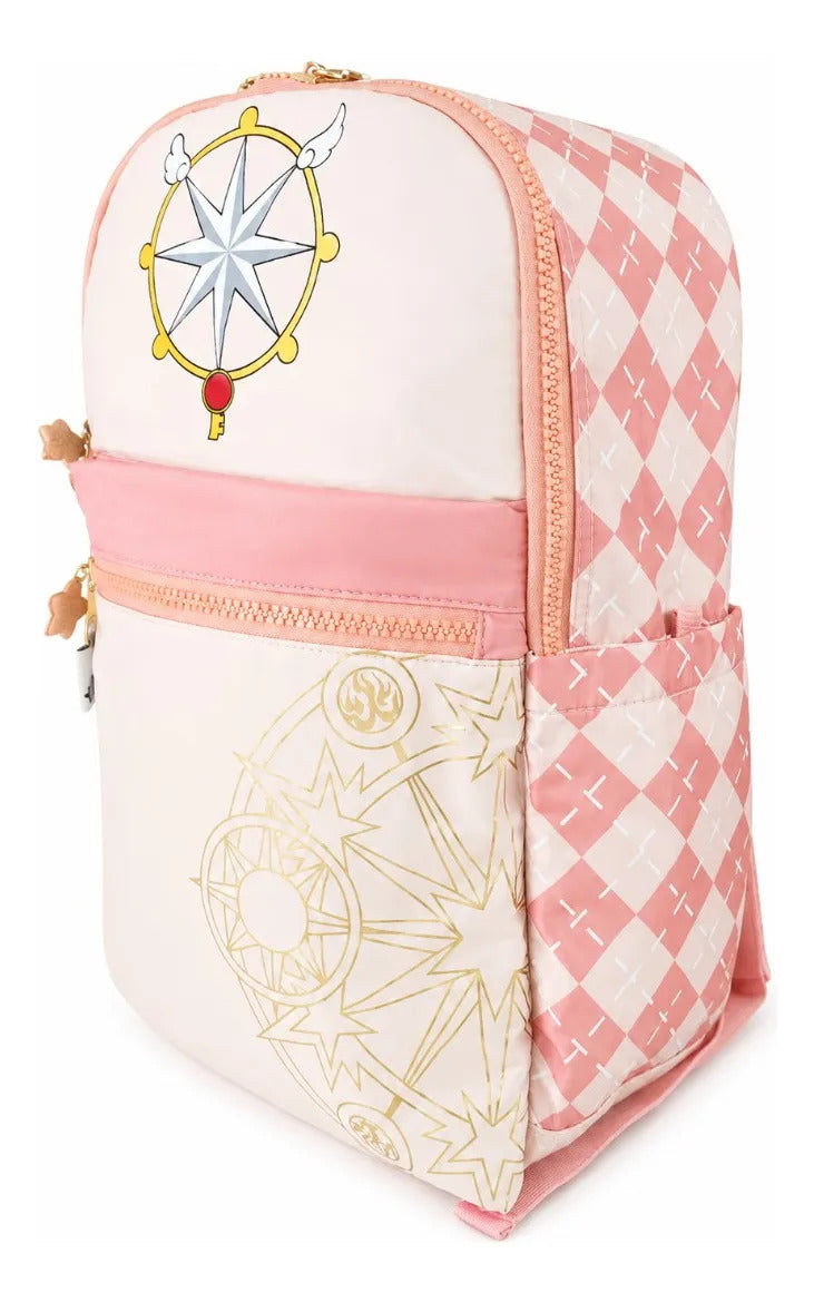Mochila Escolar American Bags Sakura Card Captor Rosa Salmón
