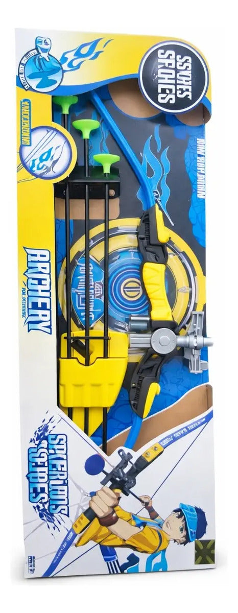Arco Con Luz Y Laser Amarillo Candy Toys Con 3 Flechas