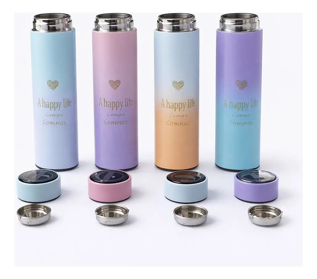 Termo Digital Happy Life 500 Ml Con Indicador De Temperatura