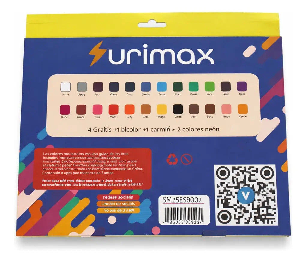 Lápices De Colores Borrables Triangulables 28 Piezas Surimax