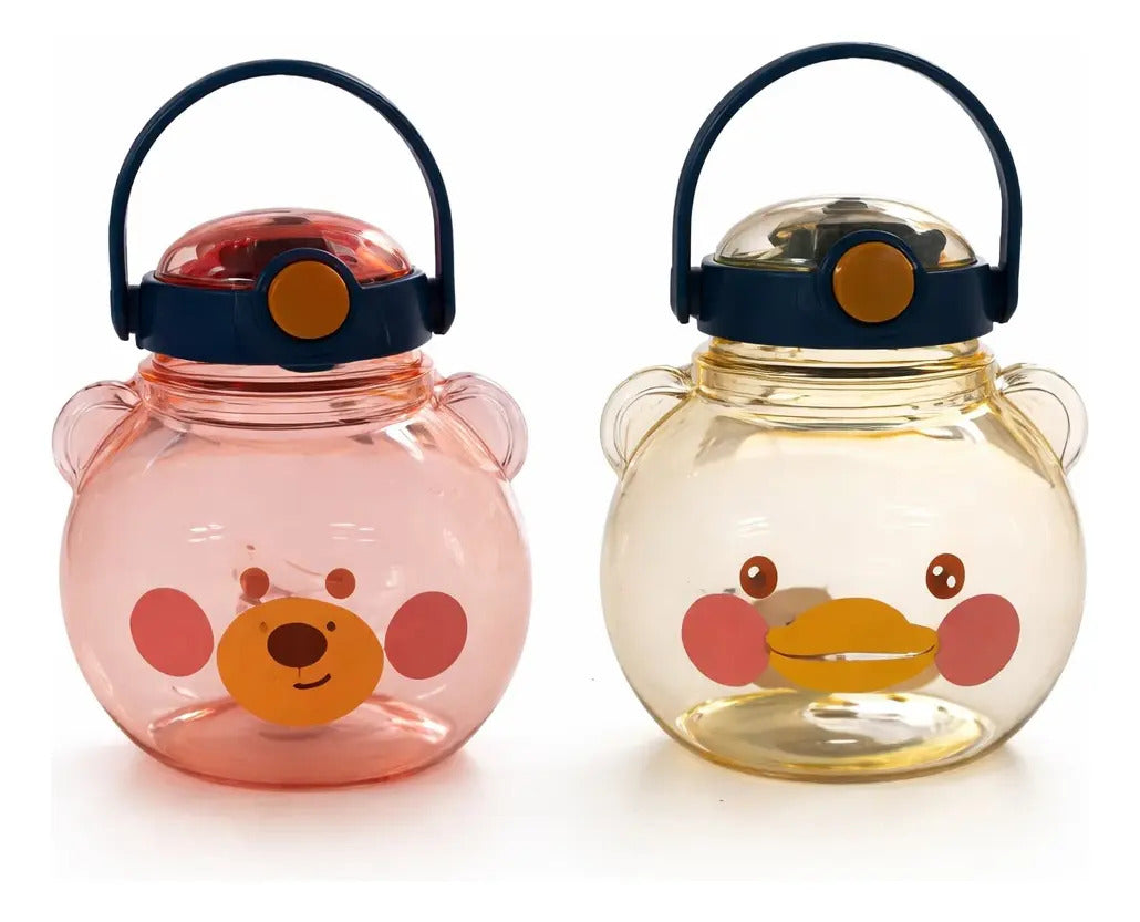 Vaso Para Agua Niños 1430 Ml Antiderrame Pato Y Oso