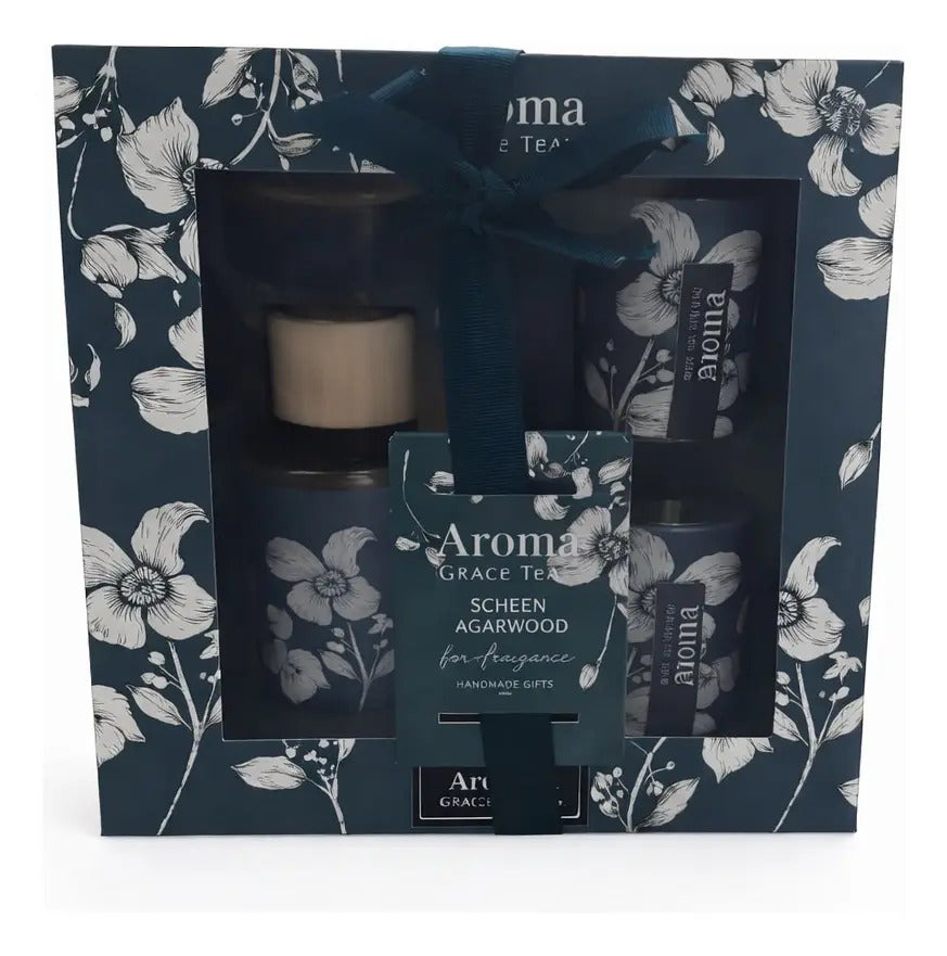 Set Aromaterapia Aroma Garden Party 4 Aromas Con Velas