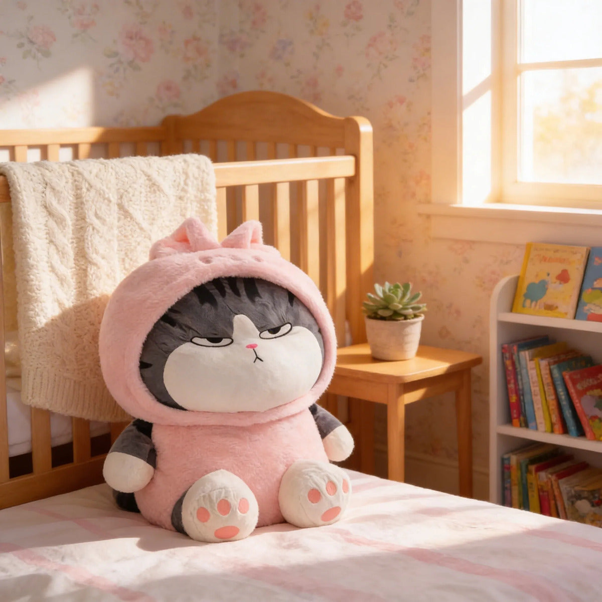 Peluche Gato Lucifer Con Disfraz Panda/conejo 45x32x48 Candy