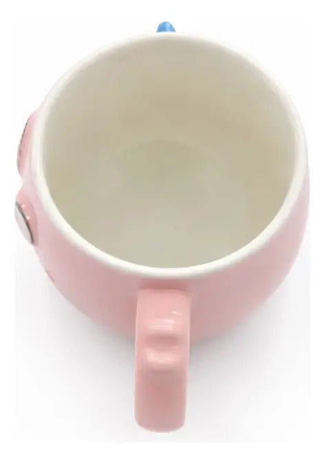 Taza Colorida Kawaii Monstruos Con Tapa Incluida 400 Ml