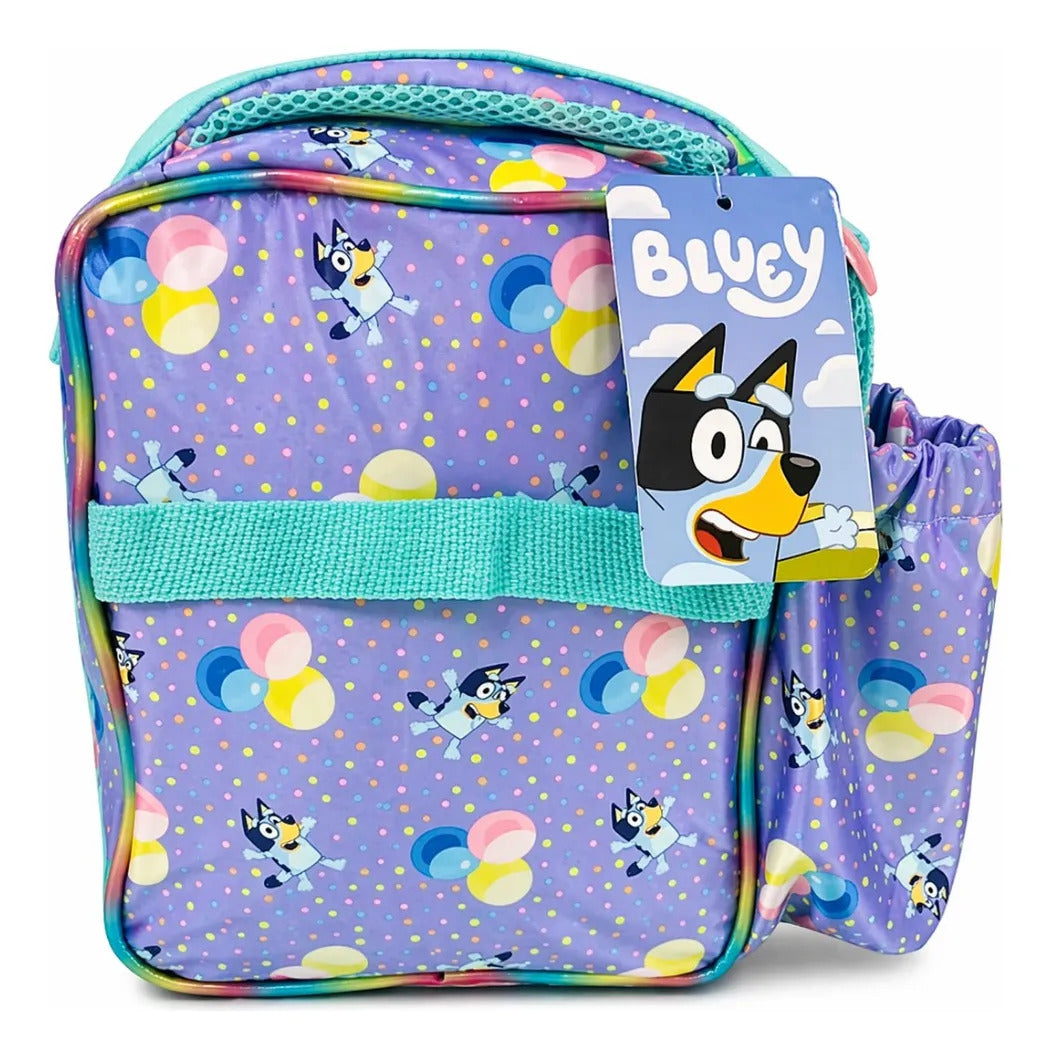 Set Mochila Primaria Bluey & Bingo Rosa Tornasol Tres Piezas