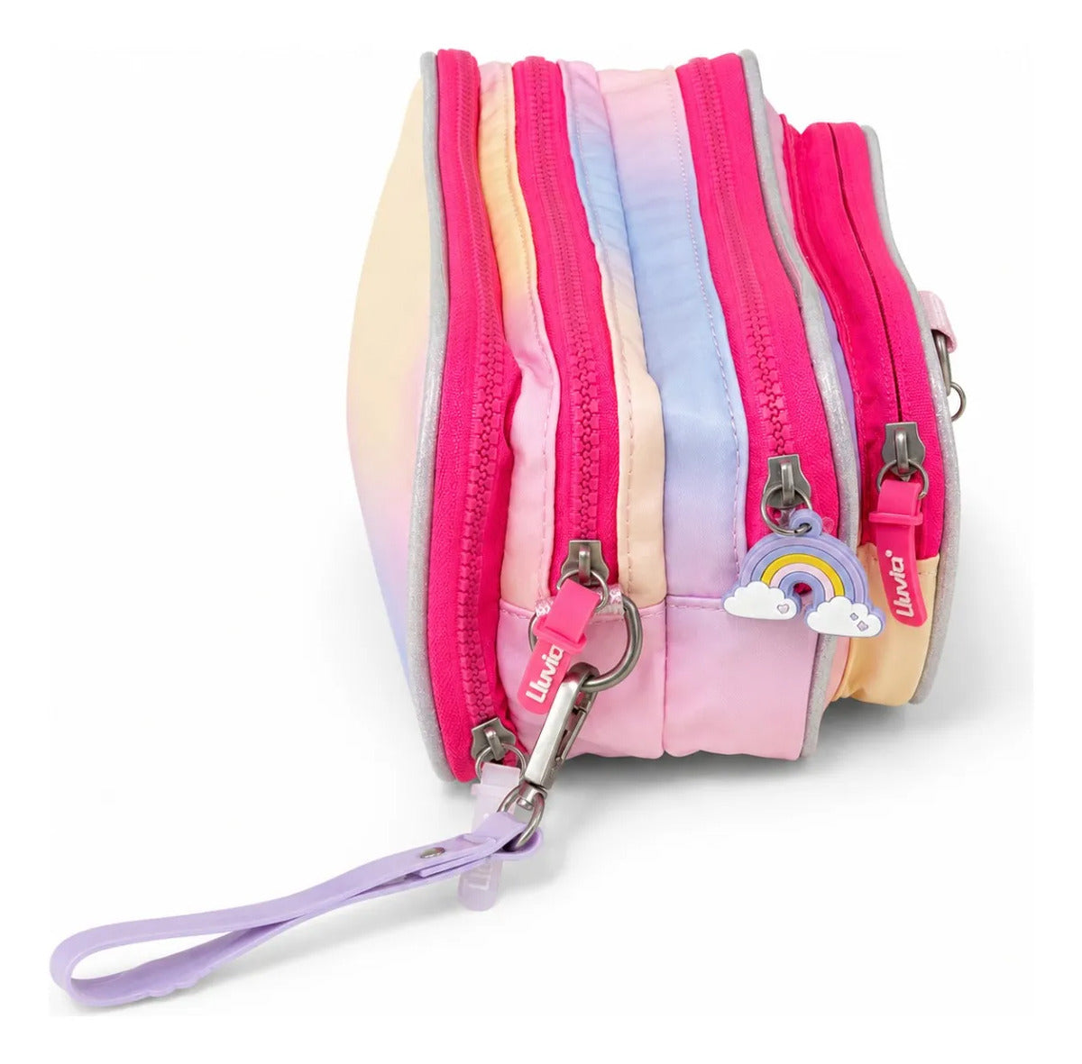 Lapicera Escolar Lluvia Color Rosa Multicolor Difuminada