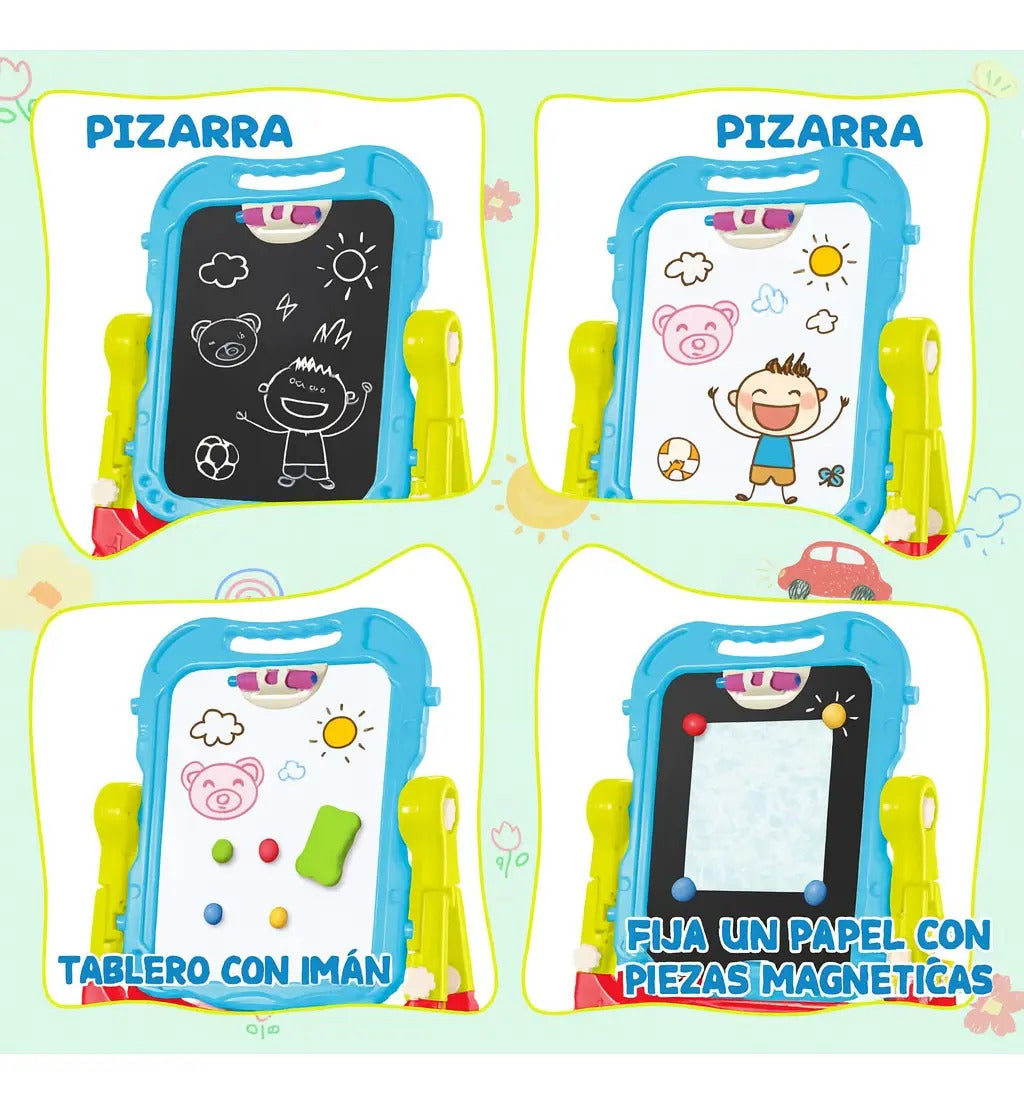 Pizarra 2 En 1 Infantil Con Accesorios 48 Piezas Candy Toys
