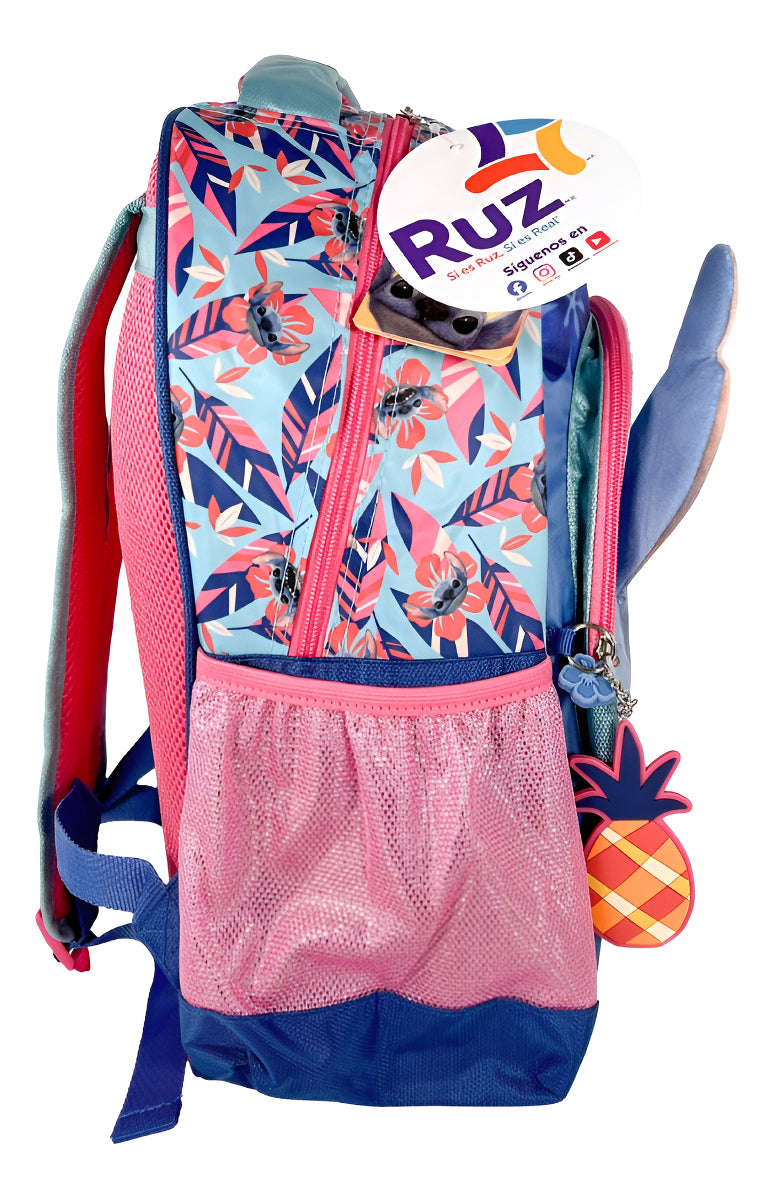 Mochila Stitch Marca Ruz Rosa Primaria