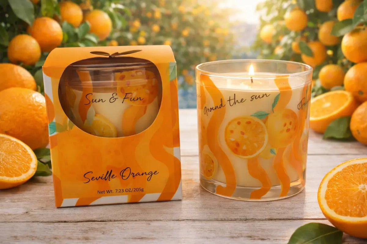 Colección De Velas Aromáticas 4 Aromas Frutales Premium