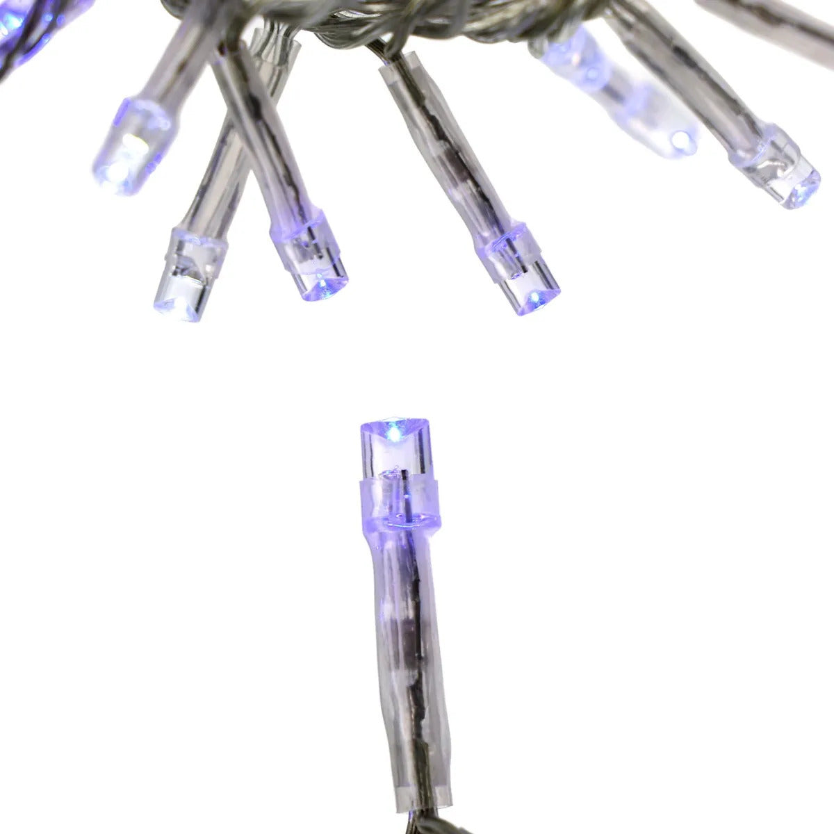 Serie Navideña Led Lluvia Azul Mágica 50 Luces