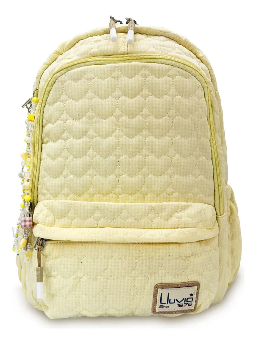 Set Escolar Lluvia Amarillo con Diseño de Corazones