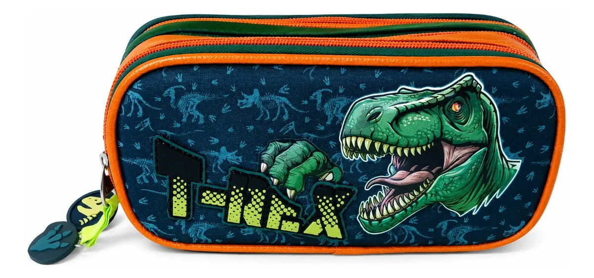 Lapicera Lluvia T Rex Con Luz Y Compartimiento Organizador