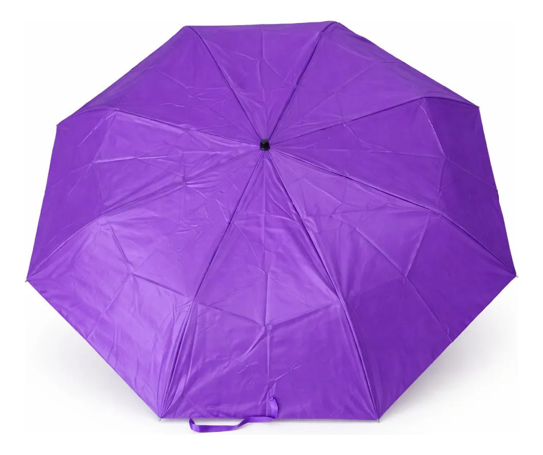 Paraguas De Bolsillo Nylon Premium 7 Colores Semi Automático