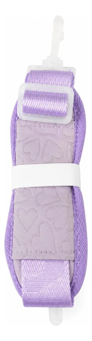 Lonchera Elegante Lluvia Con Corazones En Relieve Color Lila