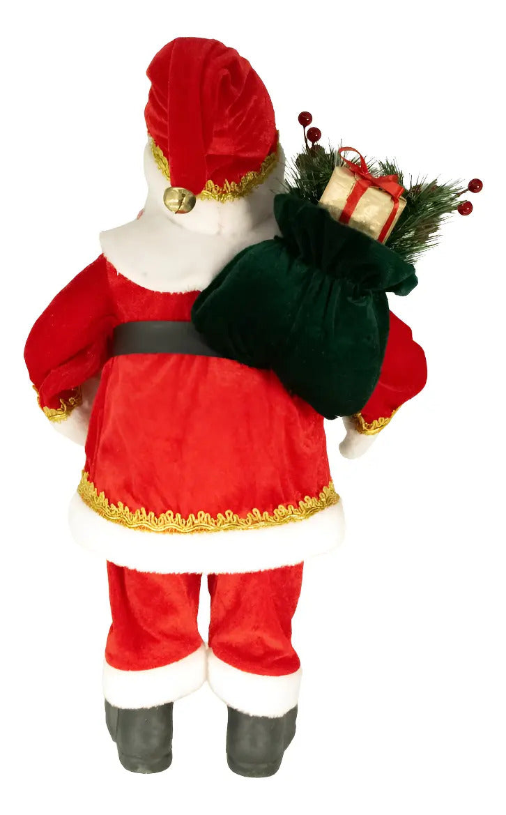 Santa Con Cascanueces Figura Decorativa Navideña 60x30x20 Cm