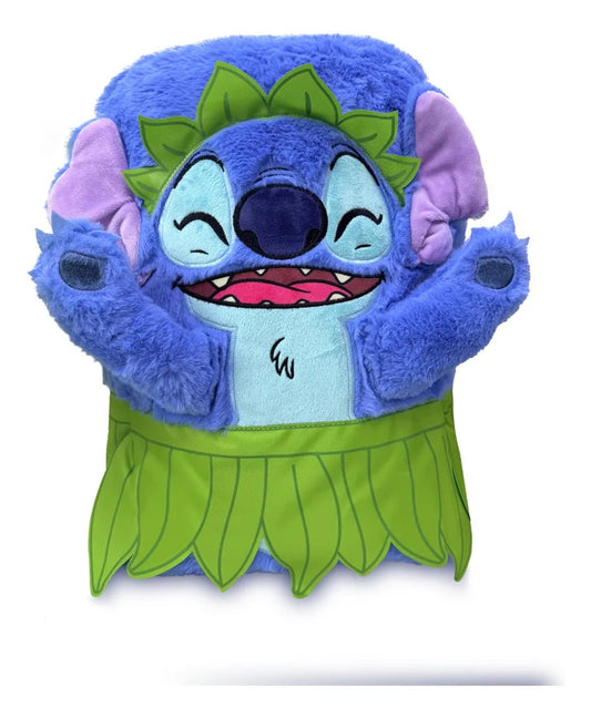 Set Escolar Yadatex Azul 2 Pzas Stitch Hawaiano