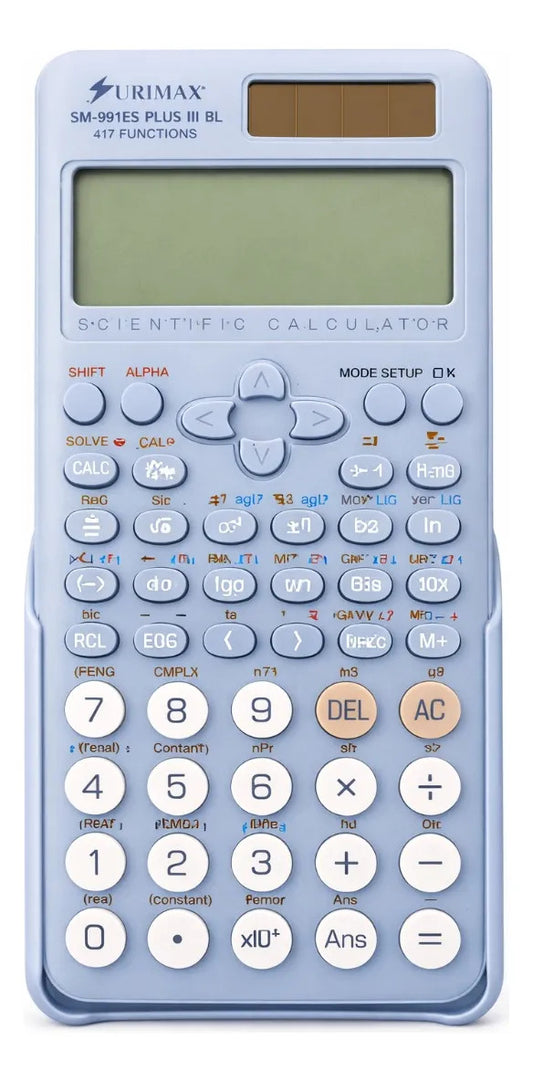 Calculadora Científica Azul Surimax 417 Funciones 2 Líneas