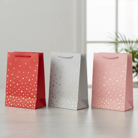 Bolsas De Regalo Una Docena Románticos Corazones Dorados