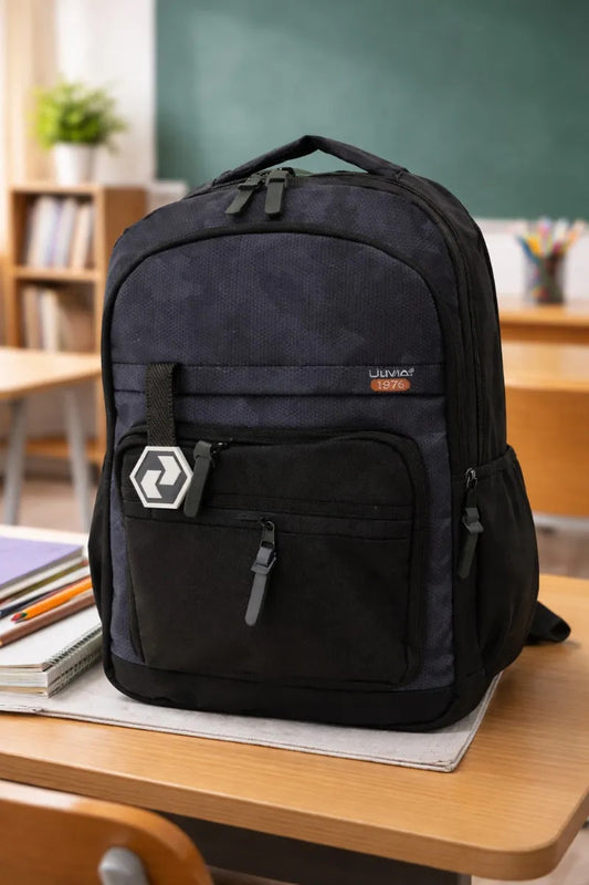Mochila Lluviajuvenil Negra Camuflaje Gris Antirrobo Espalda