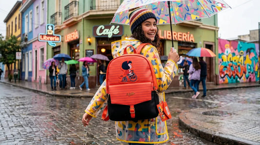 Mochila Juvenil Yadatex Mafalda Vinipiel Roja Con Monedero