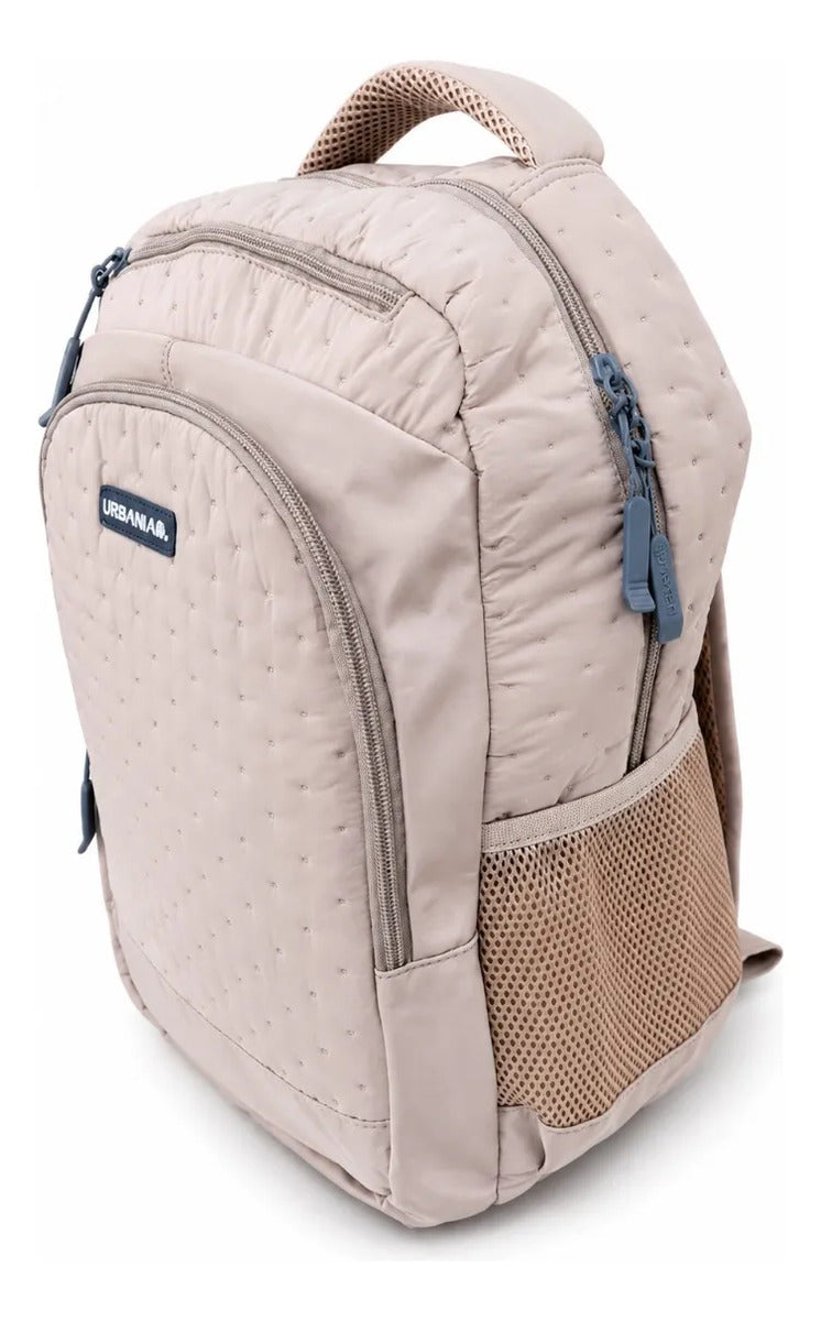 Mochila Juevnil Urbania Fotorama Beige Acolchonada Escolar