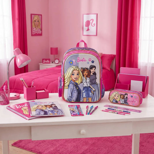 Mochila Primaria Yadatex Rosa Barbie Diseño Amigas