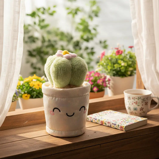 Peluche De Planta Lirio Margarita Y Cactus 28x15x15 Cm Candy