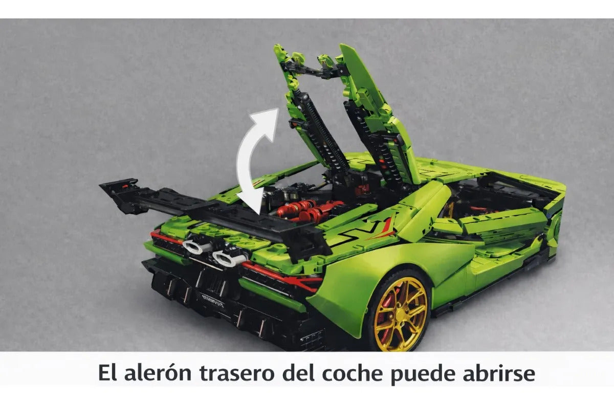 Carro Deportivo De Bloques Escala Lamborghini Rc 6628 Piezas