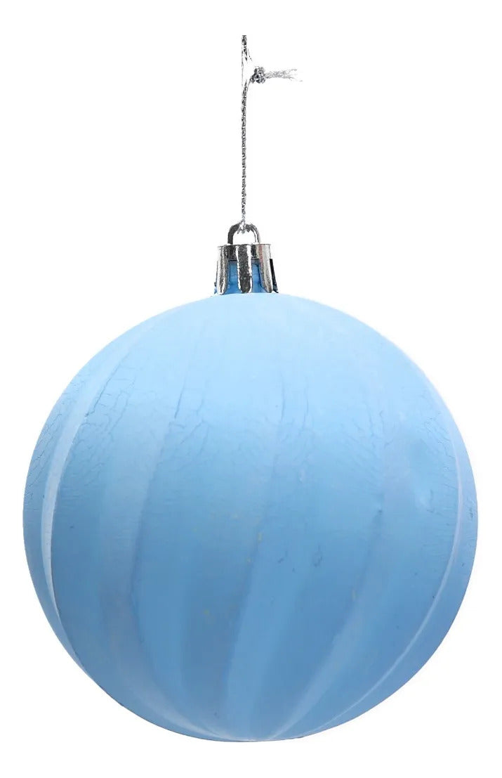 Set Esferas Navideñas Lluvia Pastel Craqueladas 8 Cm 30 Pz