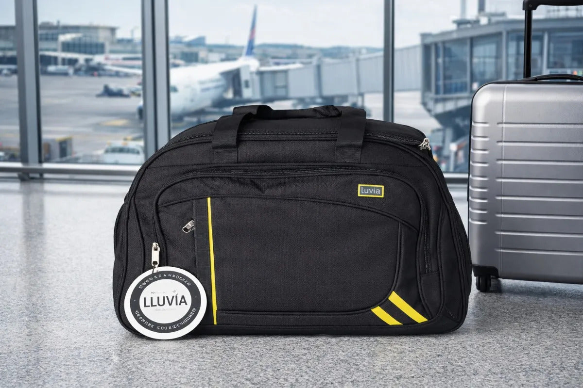 Maleta Deportiva Lluvia Negra Para Viaje Bolsa Amplia