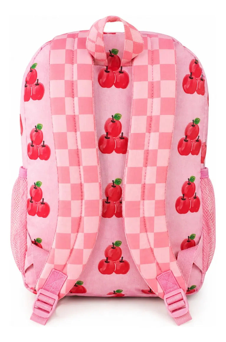 Mochila Juvenil Hello Kitty Rosa Con Estampado De Cerezas