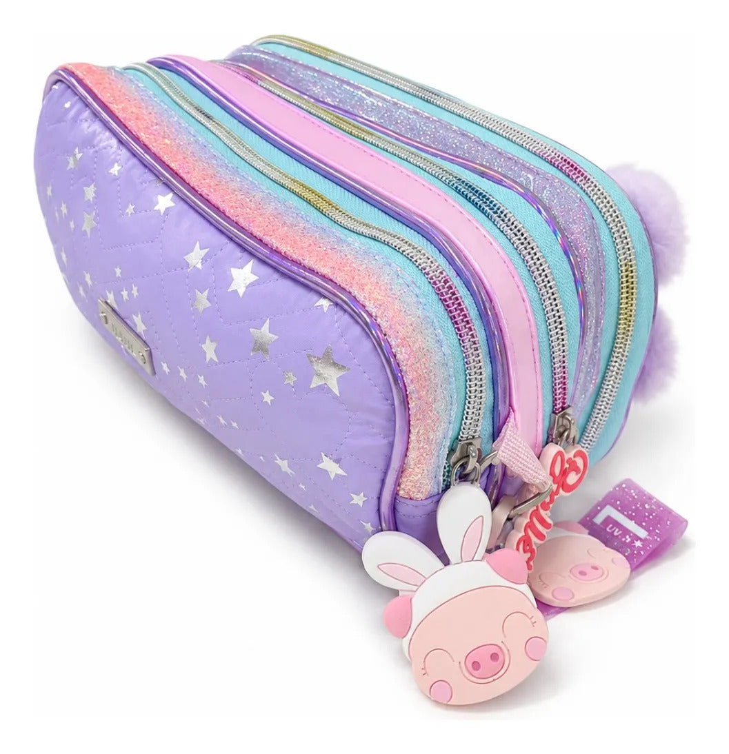 Lapicera Infantil  Lluvia Cerdito Con Gorro De Conejo