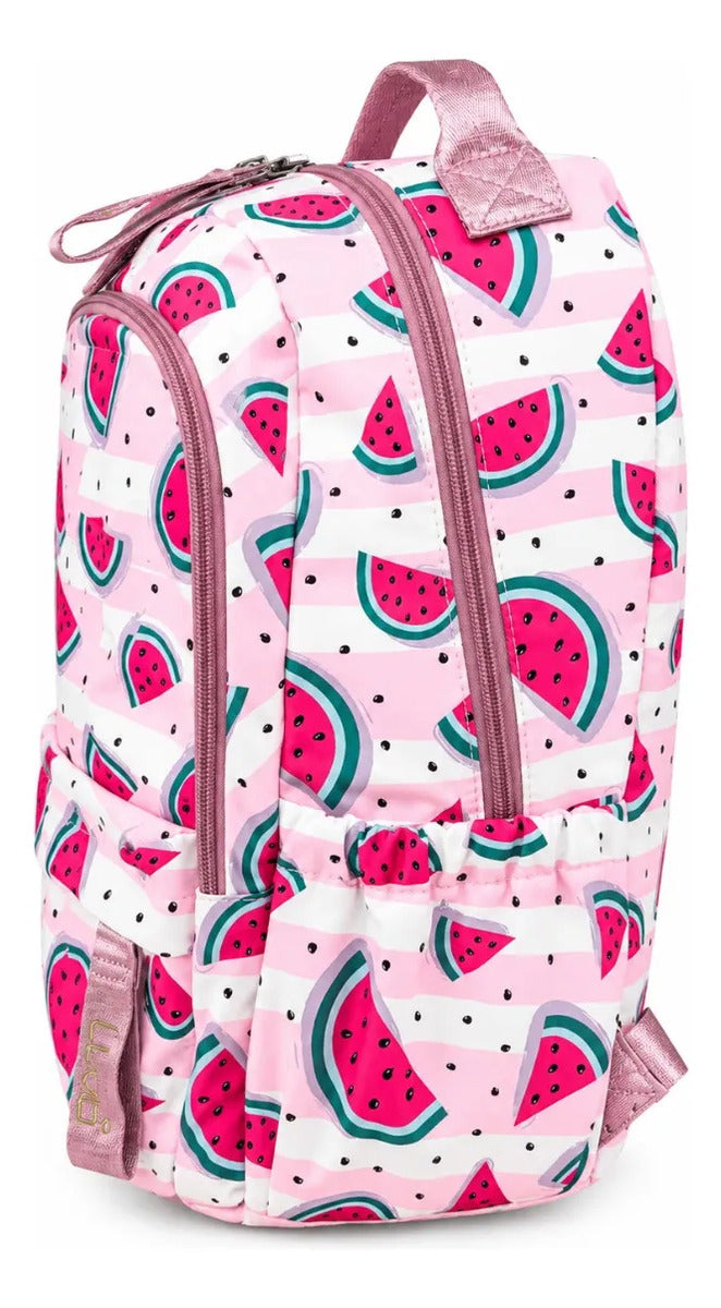 Mochila Juvenil Lluvia Diseño Frutal Sandías Gran Capacidad