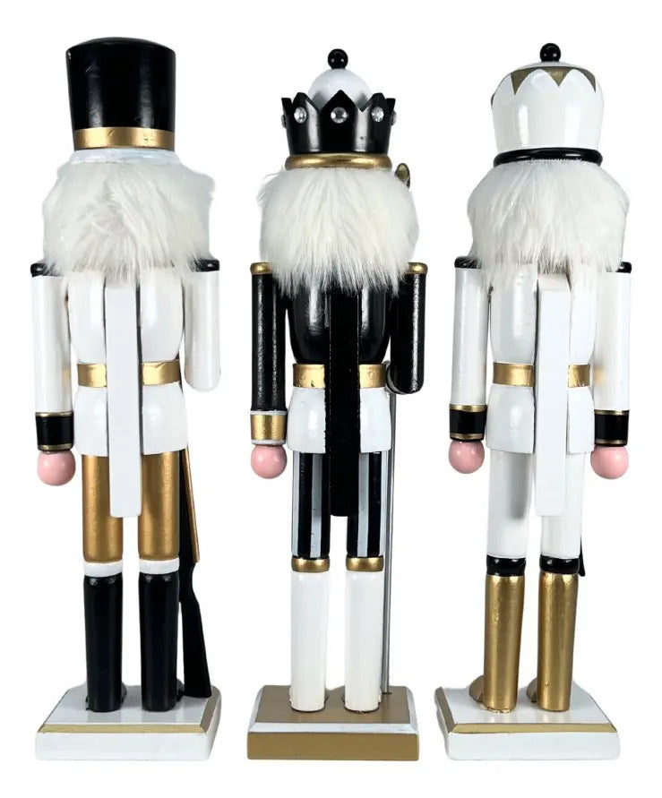 Muñeco Cascanueces Decorativo Navidad Lluvia 25 Cm