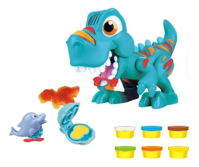 Set De Plastilina Dinosaurio Interactivo Con 6 Plastilinas