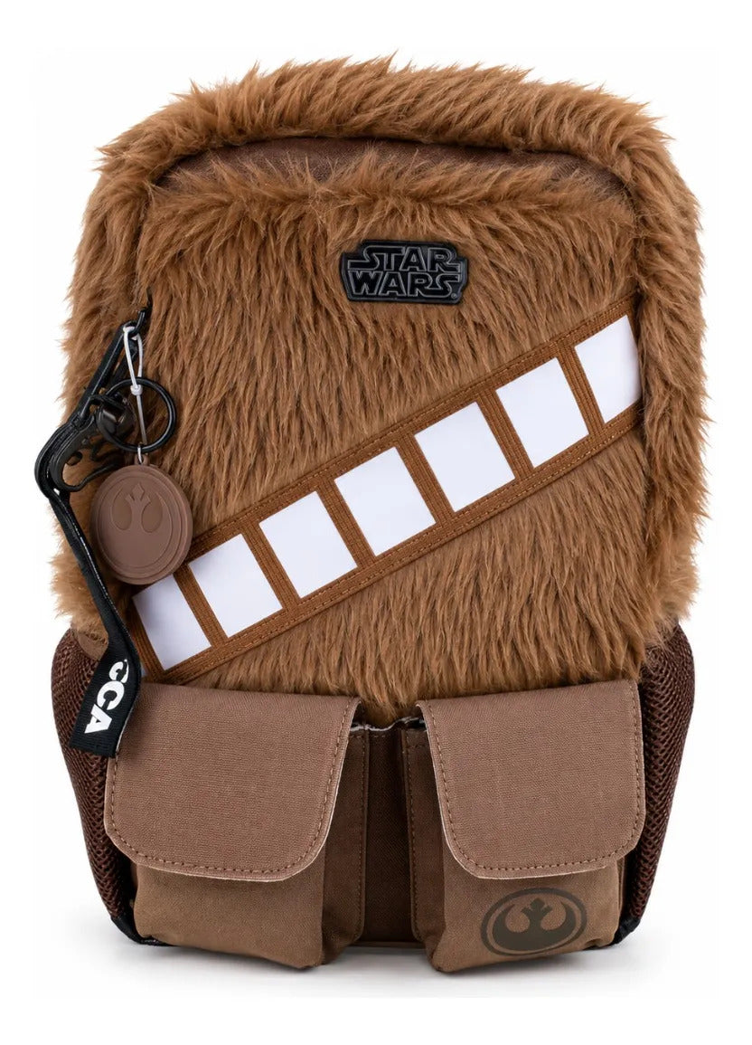 Mochila Escolar Yadatex Café Chewbacca Star Wars Con Llavero