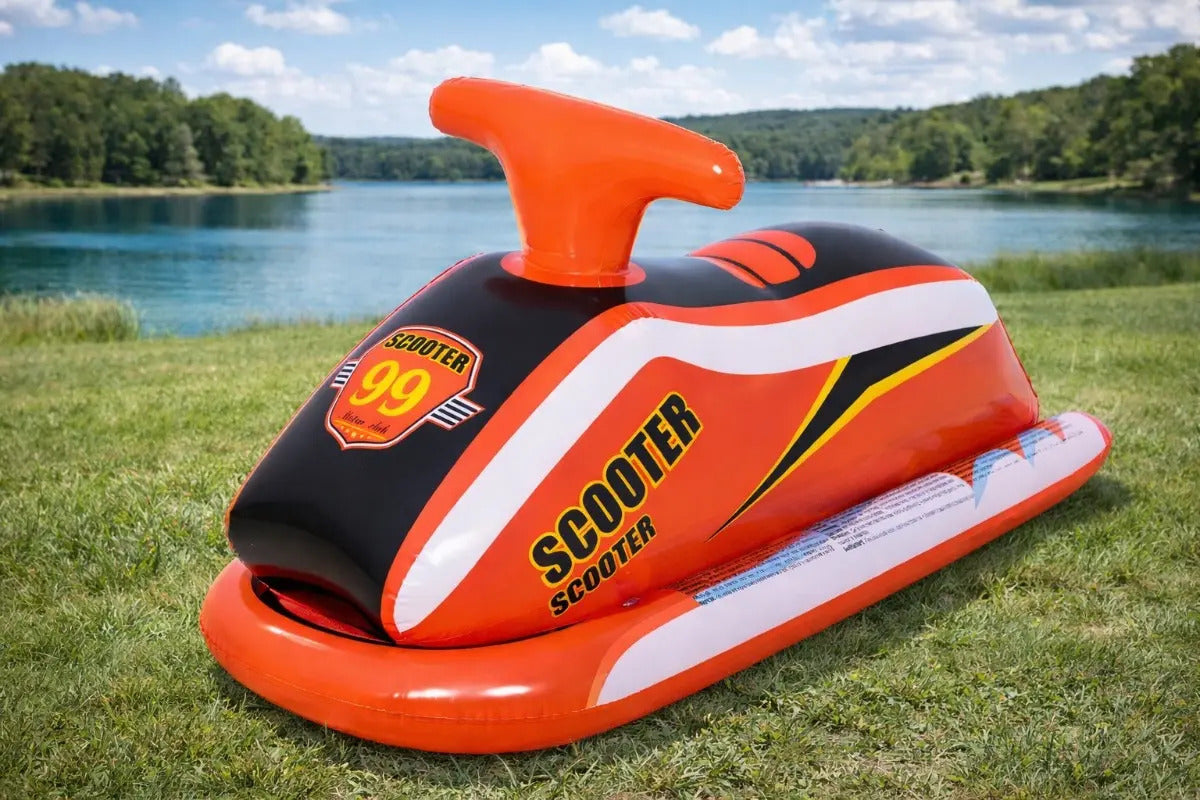 Moto De Agua Inflable Para Niños Ideal Pileta Playa Verano Color Azul