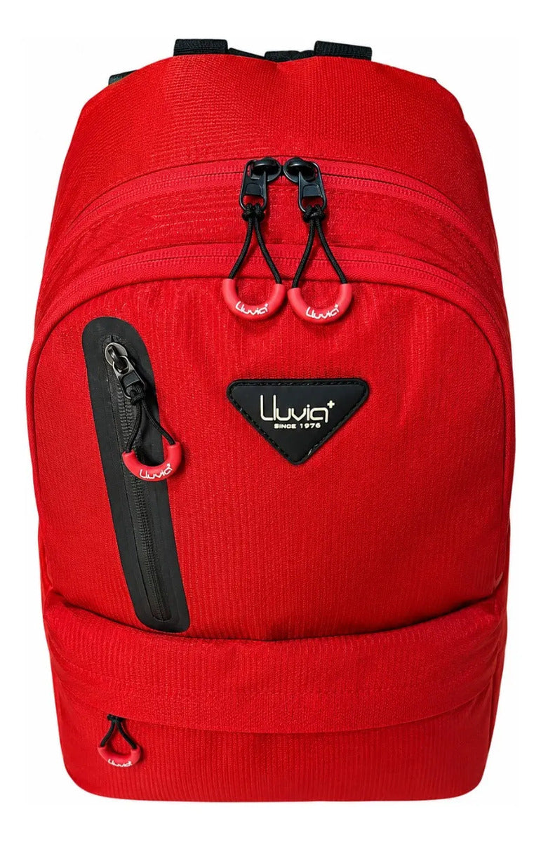 Mochila Lluvia Roja Diseño Práctico Para Lo Básico Escolar