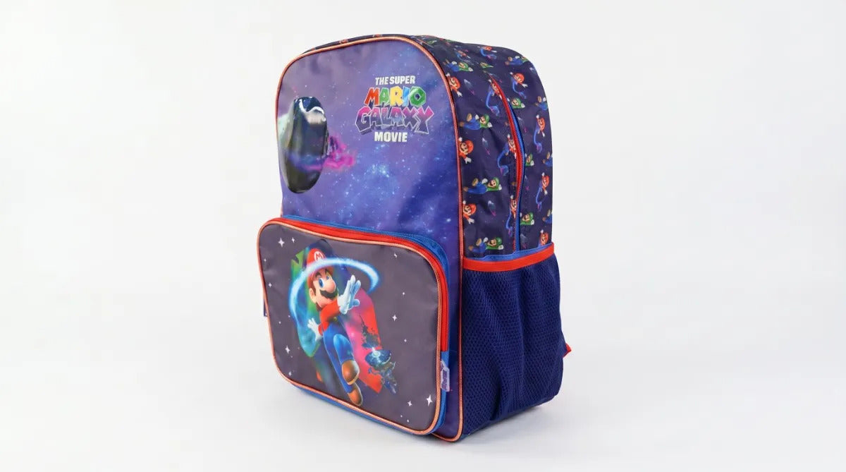 Mochila Escolar Ruz Super Mario Galaxy Movie Diseño Espacial
