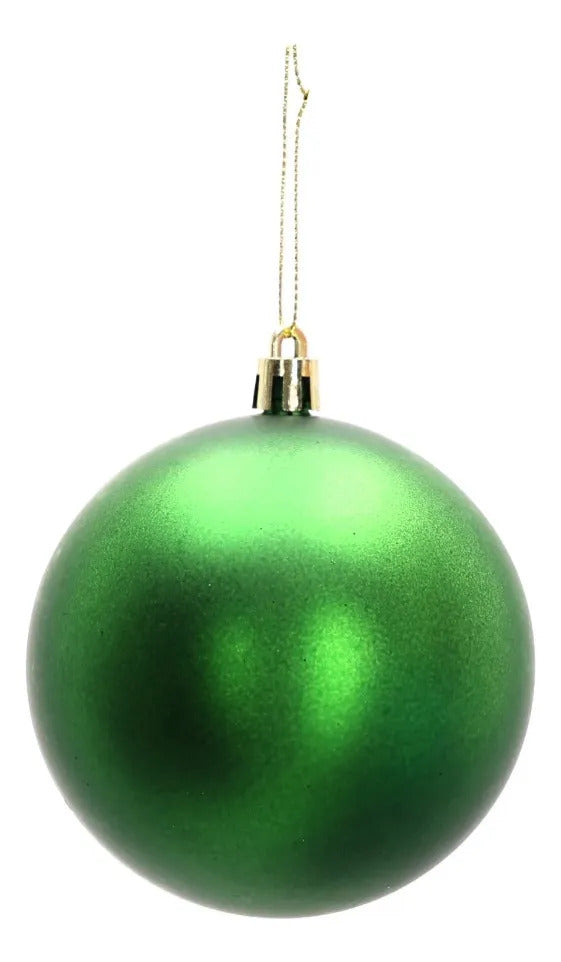 Set Esferas Navideñas Lluvia Verde Esmeralda 8 Cm 30 Piezas